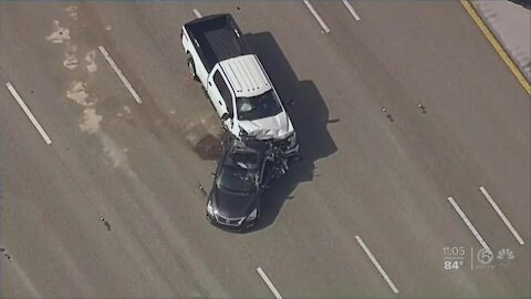 Fatal crash closes northbound lanes of I-95 in West Palm Beach