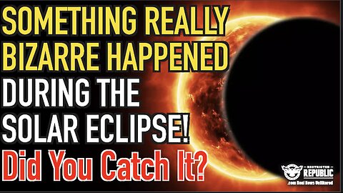 Something Really Bizarre Happened During The Solar Eclipse…Did You Catch It?