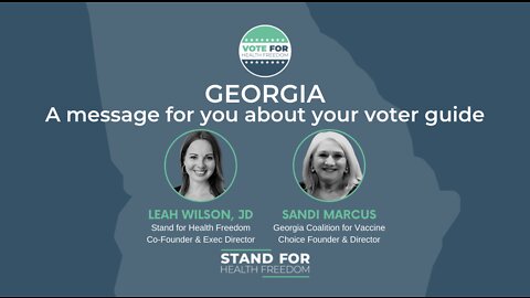 Georgia: A message for you about your voter guide | Stand for Health Freedom
