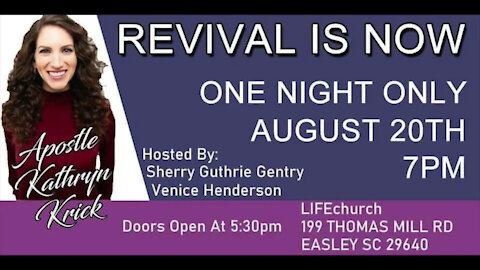 REVIVAL IS NOW SOUTH CAROLINA - 8/20