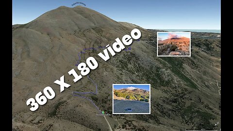 4k 360 180 video from the road south of Psiloritis summit in Crete Greece