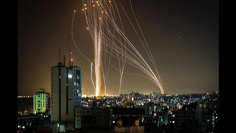 Cúpula de Hierro sobre cohetes lanzados desde Gaza hacia Ashkelon