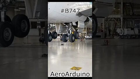 Huge #B747 Jacked In Hangar Landing Gear Swing #Aviation #AeroArduino