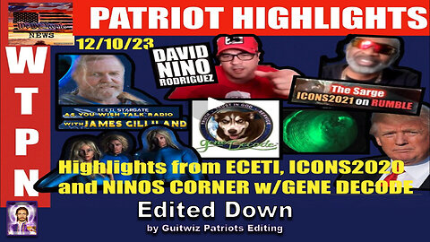 PATRIOT HIGHLIGHTS FEATURING ICONS2020, ECETI & NINO W/GENE DECODE - 12/10/23 - Edited down