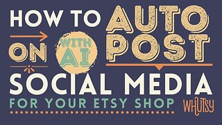 Etsy Shops: How to Automate Social Media Posts For With ChatGPT NEW FEATURE WILL BLOW YOUR MIND!