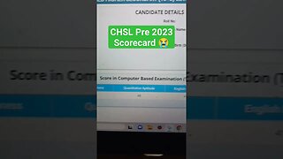 chsl pre scorecard out 😲 comment ur score 👇 #shorts #math #cgl2023 #class #civilserviceexam #cgl