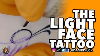 The Light Lettering Face Tattoo Process