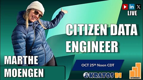 How to Become a Citizen Data Engineer with Microsoft Fabric - Live with Marthe Moengen!