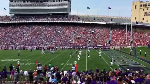 Northwestern University vs Stanford football pass completion