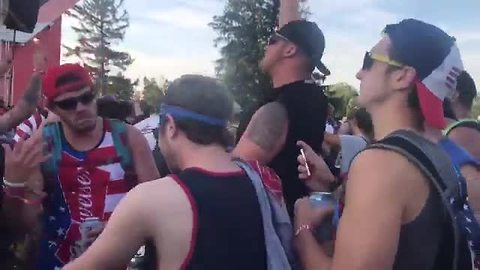 It's 7:24 a.m. and they're partying in the Snake Pit
