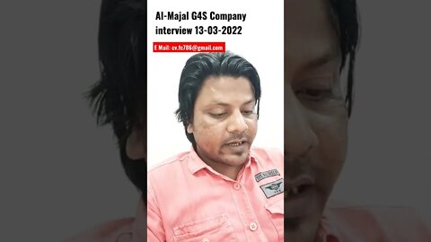 Saudi job | Al Majal G4S Company interview 13/3/2022 in Delhi #fcenterprise #job #shorts