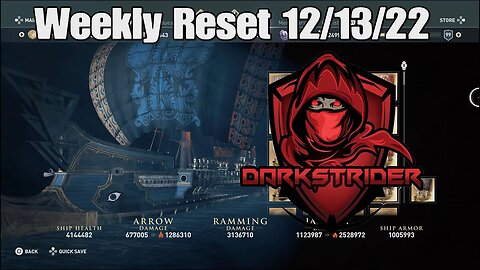 Assassin's Creed Odyssey- Weekly Reset 12/13/22