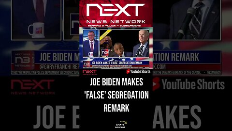 Joe Biden Makes 'False' Segregation Remark #shorts