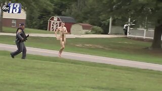 Homicide suspect runs naked from police