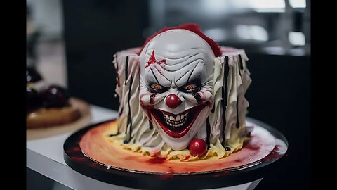 Creepy AI designed horror cakes