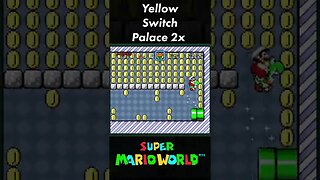 Super Mario World - Yellow Switch Palace 2x Speed #shorts