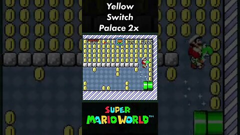 Super Mario World - Yellow Switch Palace 2x Speed #shorts