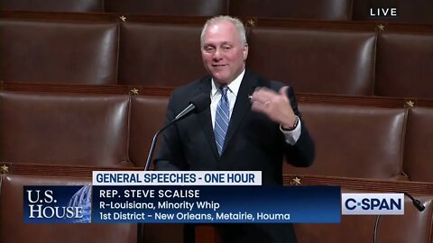 House Republican Whip Steve Scalise gives a floor speech