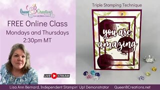 👑 Perfect Pomegranate - Triple Stamping Technique