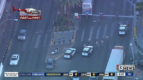 Crash on Las Vegas Boulevard near Mirage