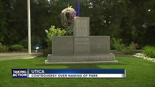 Utica park's name causes controversy with veteran after memorial is moved