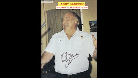 HARRY W SANFORD THE HISTORY OF HIS FIREARM CAREER