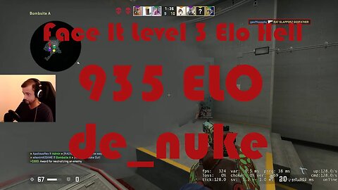 4v5 After Kicking Troll - Face It Level 3 Elo Hell - Road to Level 4 - de_nuke - 935 ELO