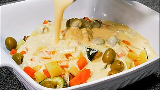 CREAMY DINNER WITH VEGETABLES SO EASY TO MAKE AT HOME! A healthy option