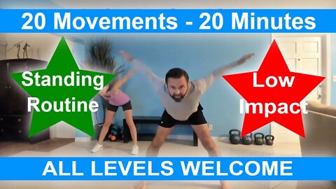 Rise & Shine 6am Morning Workout #3 @ Home 20 Minute Functional Movements - All Standing Low Impact