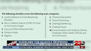 State Superintendent releases guidelines for reopening schools