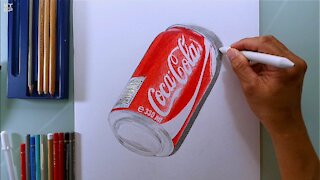 Drawing a Can of Coca-cola