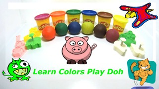 Learn Colors Play Doh Ice Cream Peppa Pig Elephant Molds Fun & Creative for Kids