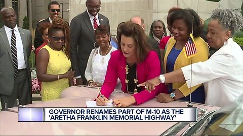 Governor renames part of Lodge Freeway as the Aretha Franklin Memorial Highway