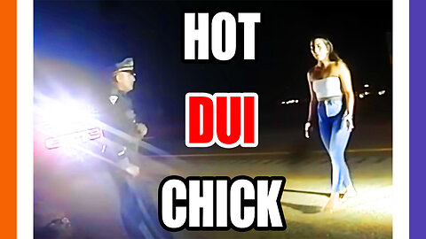 Drunk Chick Undergoes A Sobriety Check