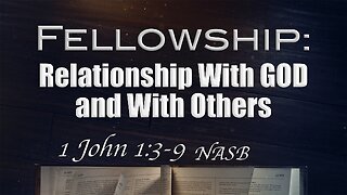 CFC Sunday Sermon - June 30, 2024 - Fellowship: Relationship With God and With Others
