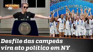 Campeãs do mundo de futebol feminino, americanas politizam o debate