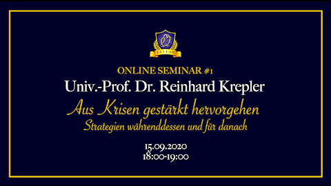 EULEAD Experts #1 – Dr. Reinhard Krepler / September 15, 2020