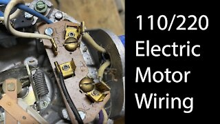 Converting a 220 volt electric motor to 110 volts without a manual