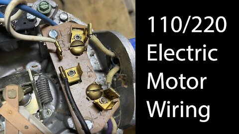 Converting a 220 volt electric motor to 110 volts without a manual
