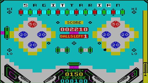Pinball Sagittarian ZX Spectrum Video Games Retro Gaming Arcade 8-bit
