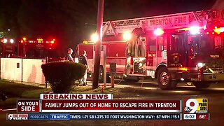 FD: Trenton family jumps out of bedroom window to escape house fire