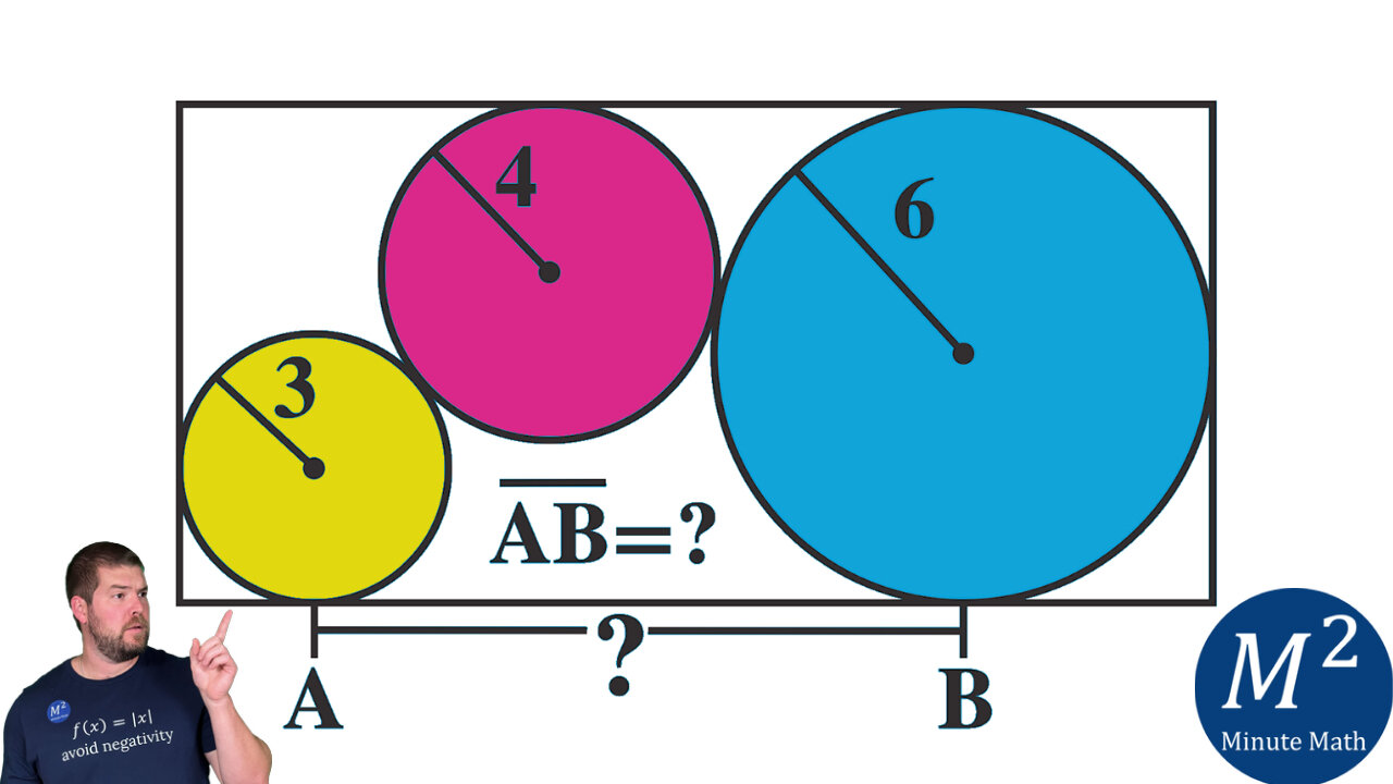 Given the Diagram, What is the Distance Between A and B? | Minute Math