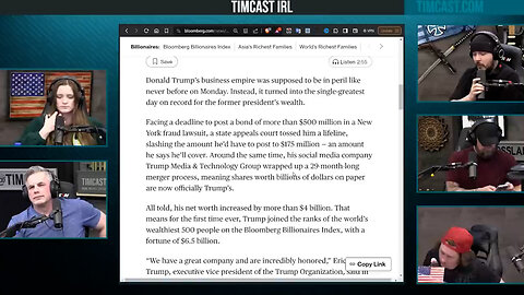 FITTON on Timcast: Trump Hits Top 500 RICHEST People Truth Social Value EXPLODES Trump Winning