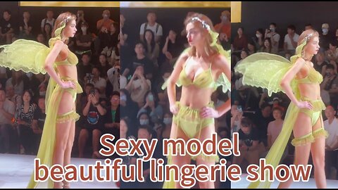 Sexy model, beautiful lingerie show