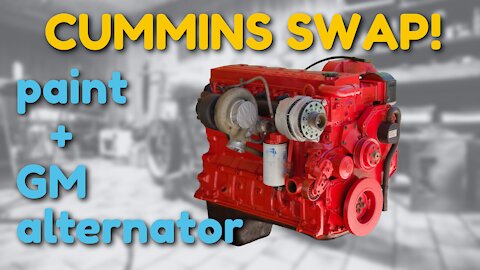 Cummins Swap: Painting, Fitting a 200 Amp GM Alternator, and Replacing the Vacuum Pump [Part 6]