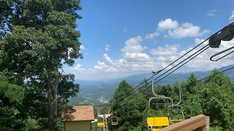 The Scenic Chairlift to The Top Of Mt. Harrison At Ober Gatlinburg TN. The ride down 10x better veiw