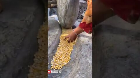 ancient method to crush grains😍😍 #shorts #viral #youtubeshorts #trending