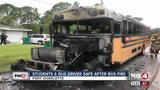Passengers escape school bus fire without injuries