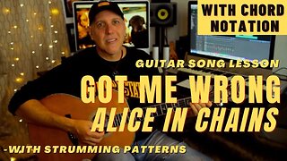 Alice In Chains Got Me Wrong Acoustic Guitar Song Lesson SAP