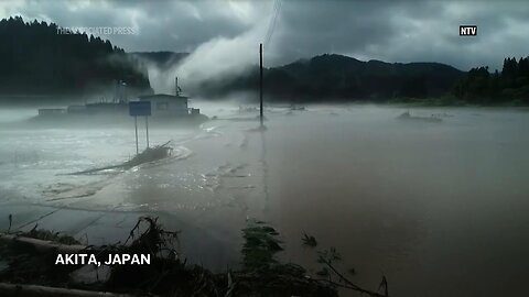 Heavy rain in northern Japan forces hundreds to take shelter